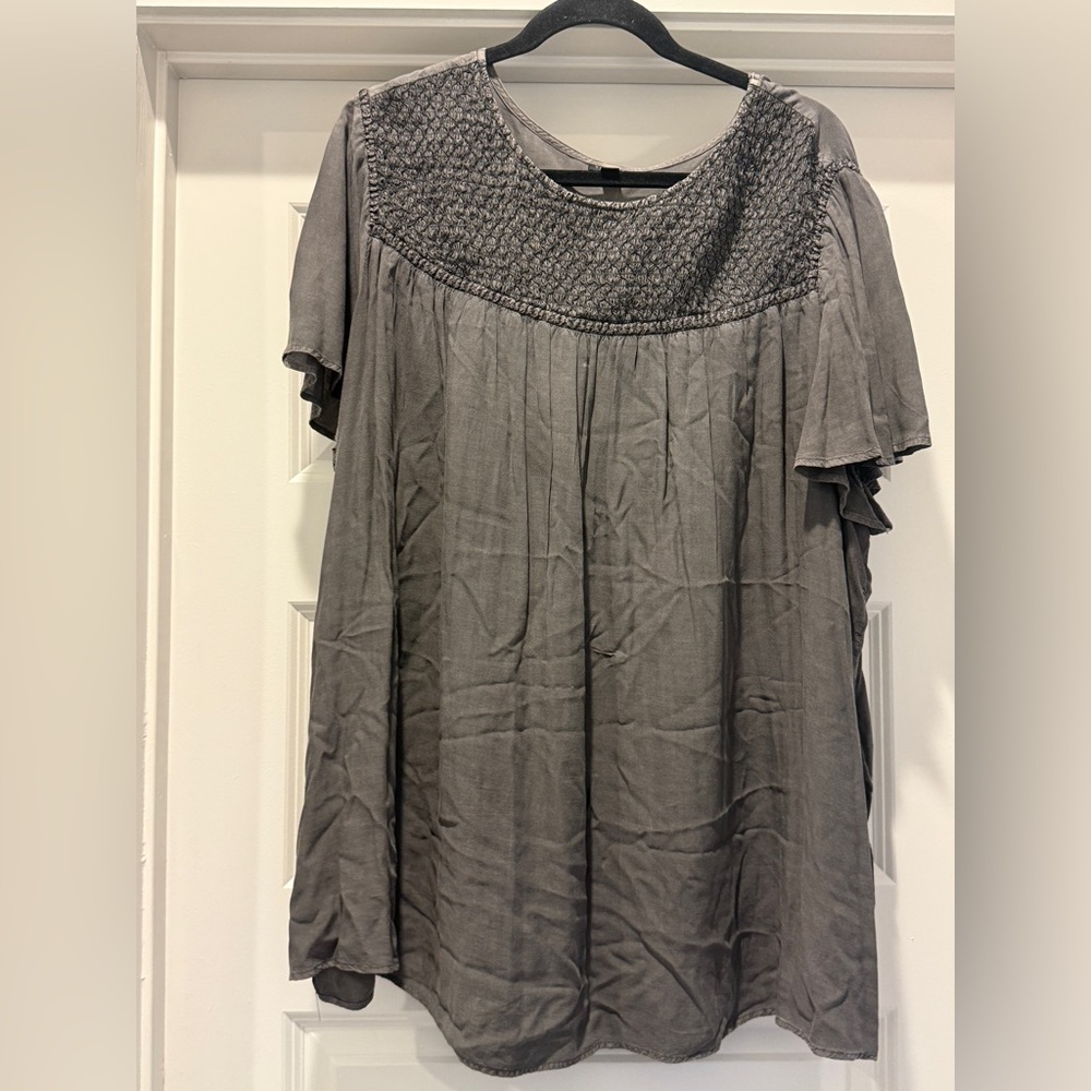 Torrid Charcoal Gray Blouse